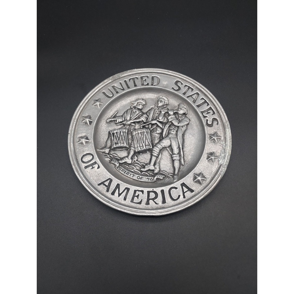 Vintage 1972 Sexton Collectible Metal Plate‎ Americana Seal Eagle Wall Decor